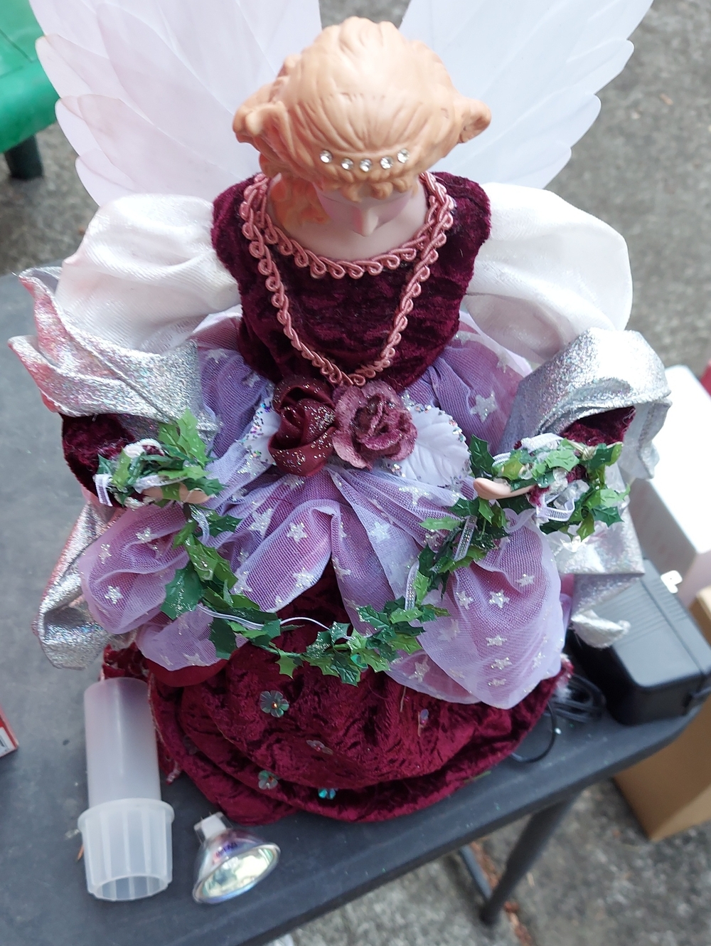 Fiber Opic Animated  Angel Tree Topper